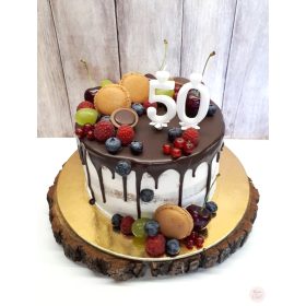 "Csurgatott Pucér Oldalt Vegyes dekor" torta