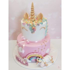 "Szivárványos Unikornis" Emeletes torta