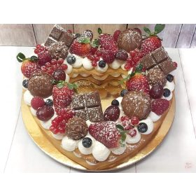 Szív formájú csokoládés  Linzer torta