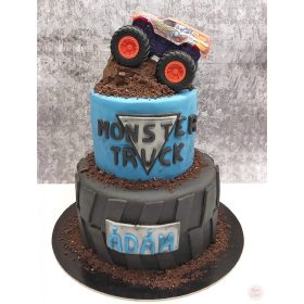 "Monster Truck figurás" Emeletes torta