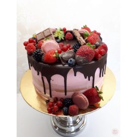 "Csurgatott Pucér Körbe Vegyes dekor" torta