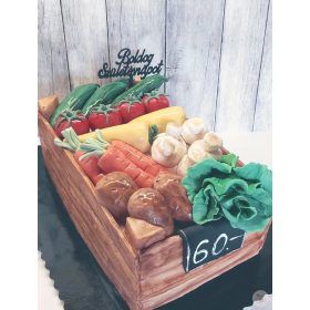 "Zöldséges kosár" torta
