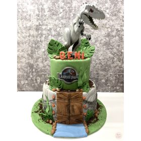 "Dinoszaurusz figurás" Emeletes torta